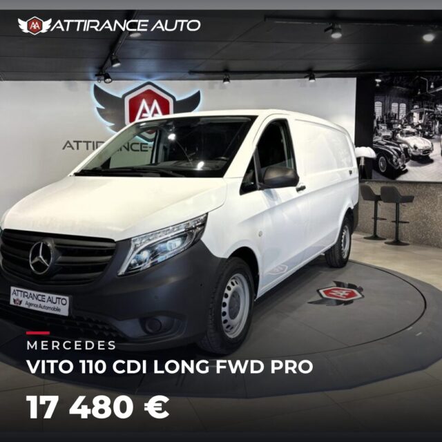 🔎 À découvrir dans notre parc ! 🚘 MERCEDES VITO 110 CDI LONG FWD PRO ⏱️ 2021 · 123 662 km · Diesel · boîte manuelle · 102 ch 💰 17 480 € ✅ Garantie incluse · Liv
