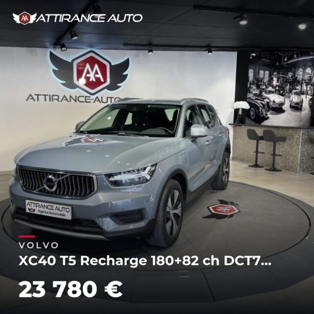 ⭐ Coup de cœur de la semaine ! 🚘 Volvo XC40 T5 Recharge 180+82 ch DCT7 Inscription Expression ⏱️ 2021 · 92 156 km · Hybride rechargeable essence · boîte automat