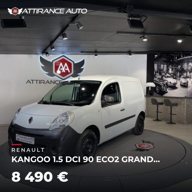 ✨ Disponible chez Attirance Auto ! 🚘 RENAULT KANGOO 1.5 DCI 90 ECO2 GRAND CONFORT EURO 5 ⏱️ 2013 · 148 955 km · Diesel · boîte manuelle · 90 ch 💰 8 490 € ✅ Gara