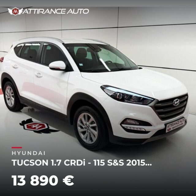 🔎 À découvrir dans notre parc ! 🚘 Hyundai TUCSON 1.7 CRDi - 115 S&S 2015 Creative PHASE 1 ⏱️ 2017 · 145 654 km · Diesel · boîte manuelle · 115 ch 💰 13 890 € ✅ G