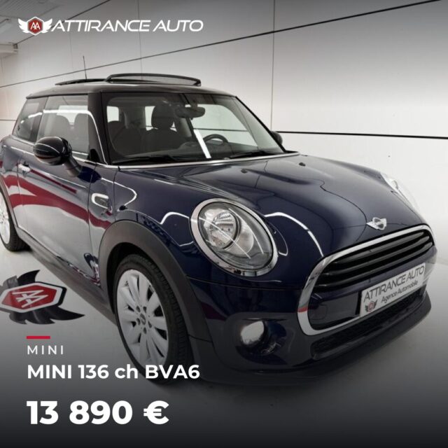 🚗 Elle vient d'arriver chez Attirance Auto ! 🚘 MINI MINI 136 ch BVA6 🔧 2016 · 98 980 km · Essence · boîte automatique · 136 ch 💰 13 890 € ✅ Garantie incluse · S