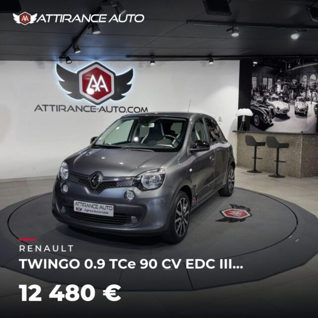 ✨ Disponible chez Attirance Auto ! 🚘 RENAULT TWINGO 0.9 TCe 90 CV EDC III Intens 2 ⏱️ 2017 · 77 498 km · Essence · boîte automatique · 90 ch 💰 12 480 € ✅ Garant