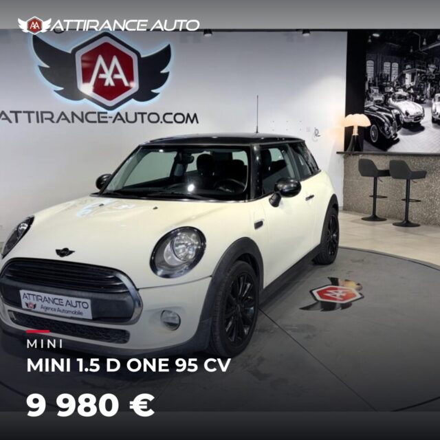 🔎 À découvrir dans notre parc ! 🚘 MINI MINI 1.5 D ONE 95 CV ⏱️ 2015 · 152 106 km · Diesel · boîte manuelle · 95 ch 💰 9 980 € ✅ Garantie incluse · Livraison part