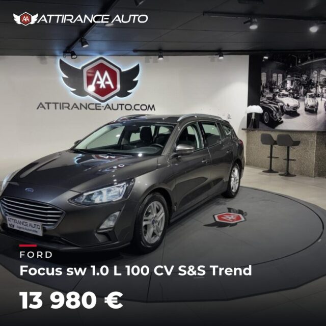 🔎 À découvrir dans notre parc ! 🚘 FORD Focus sw 1.0 L 100 CV S&S Trend ⏱️ 2022 · 75 682 km · Essence · boîte manuelle · 100 ch 💰 13 980 € ✅ Garantie incluse · L