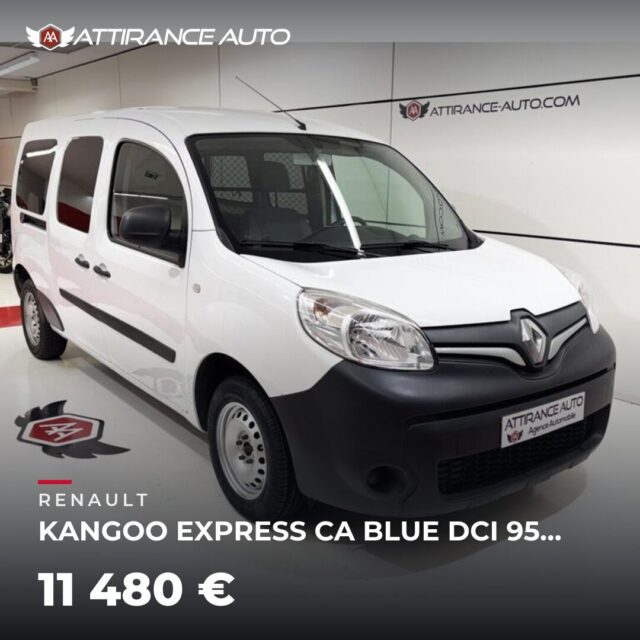 ⭐ Coup de cœur de la semaine ! 🚘 RENAULT KANGOO EXPRESS CA BLUE DCI 95 GRAND CONFORT ⏱️ 2021 · 61 984 km · Diesel · boîte manuelle · 95 ch 💰 11 480 € ✅ Garantie
