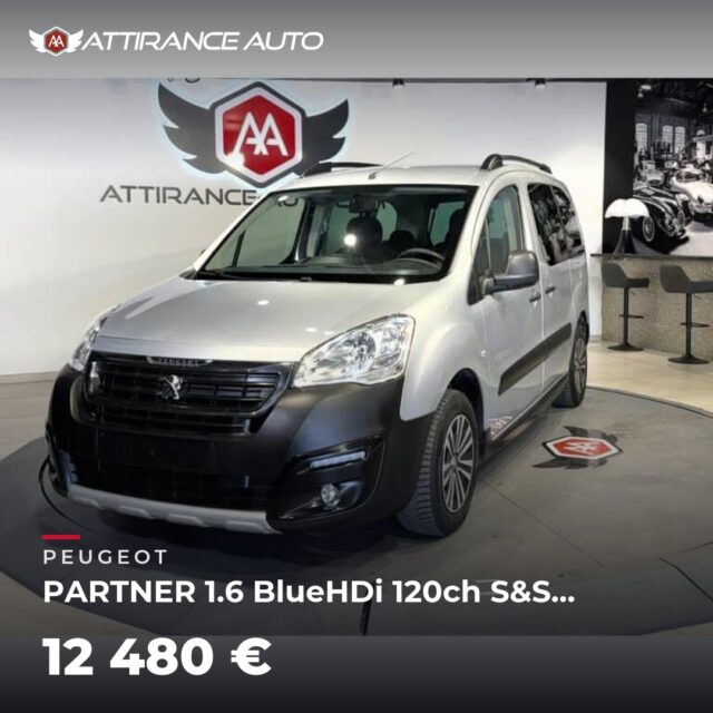 ⭐ Coup de cœur de la semaine ! 🚘 Peugeot PARTNER 1.6 BlueHDi 120ch S&S BVM6 Outdoor ⏱️ 2017 · 132 761 km · Diesel · boîte manuelle · 120 ch 💰 12 480 € ✅ Garanti