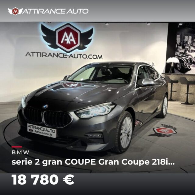 🔎 À découvrir dans notre parc ! 🚘 BMW serie 2 gran COUPE Gran Coupe 218i 136 ch DKG7 F44 Business Design ⏱️ 2020 · 139 158 km · Essence · boîte automatique · 13